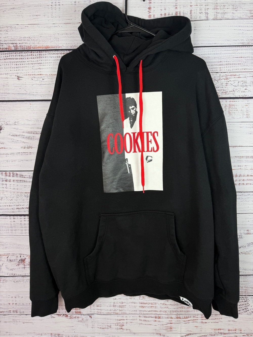 Cookies x Scarface Hoodie Black Graphic Tony Montana Size L Rare